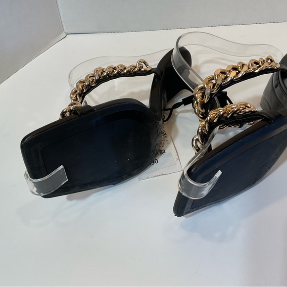 Zara black leather mules with chain detail Size 7 and 9 - Picture 13 of 13
